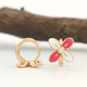 Mirtill aranyszínű orvosi fém fülbevaló