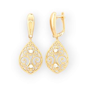 Avelin aranyszínű orvosi fém lógós fülbevaló