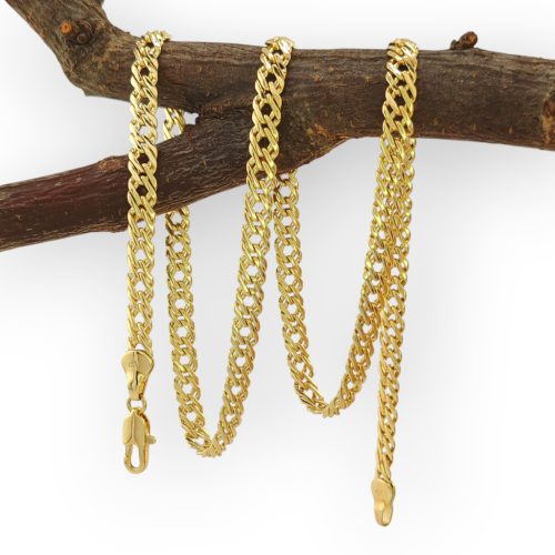 Zelinda aranysárga színű orvosi fém dupla fonott nyaklánc