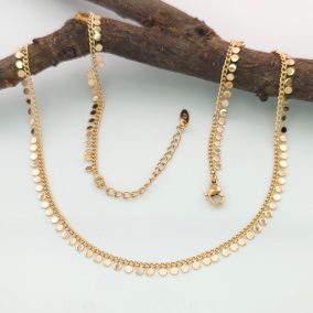 India aranyszínű orvosi fém nyaklánc