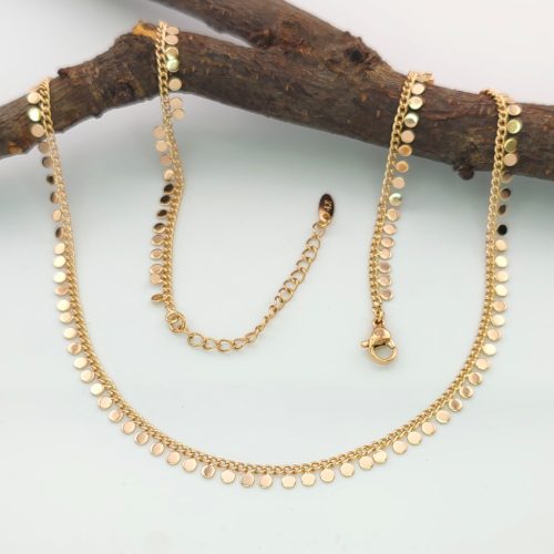 India aranyszínű orvosi fém nyaklánc