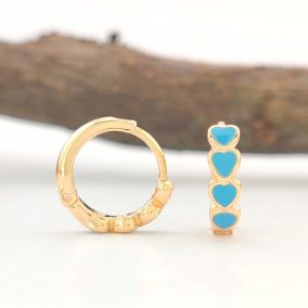 Noella Blue aranyszínű orvosi fém fülbevaló