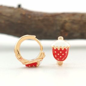 Nara Red aranyszínű orvosi fém fülbevaló