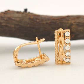 Frida aranyszínű orvosi fém fülbevaló 