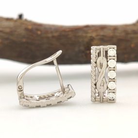 Tália ezüstszínű orvosi fém fülbevaló