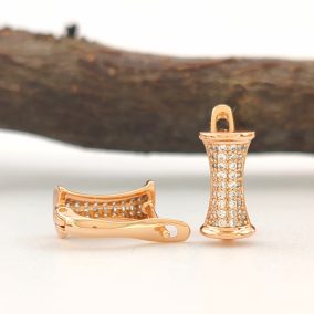 Fédra aranyszínű orvosi fém fülbevaló 