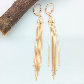 Zyla aranyszínű orvosi fém lógós fülbevaló