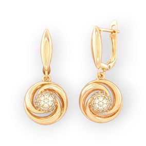 Sylva aranyszínű orvosi fém lógós fülbevaló