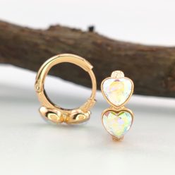   Virelle Gold aranyszínű orvosi fém fülbevaló Swarovski kristállyal