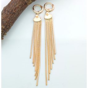 Tullia aranyszínű orvosi fém lógós fülbevaló