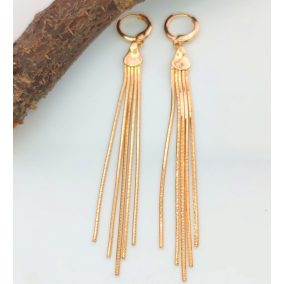 Amara aranyszínű orvosi fém lógós fülbevaló