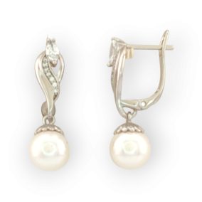 Tylia ezüstszínű orvosi fém lógós fülbevaló