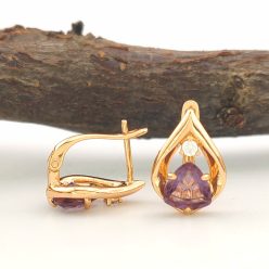 Britta Purple aranyszínű orvosi fém fülbevaló (18K)