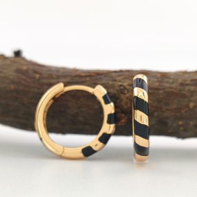 Dia Black aranyszínű orvosi fém fülbevaló