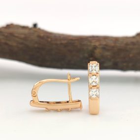 Lona White aranyszínű orvosi fém fülbevaló