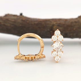 Gina aranyszínű orvosi fém fülbevaló