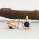 Nikoletta Blue aranyszínű orvosi fém fülbevaló