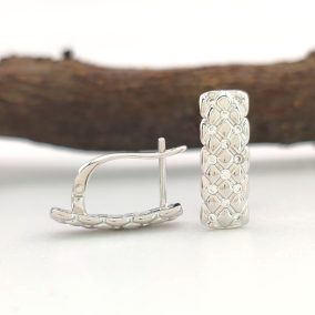 Zilke Silver ezüstszínű orvosi fém fülbevaló