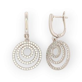 Dinus ezüstszínű orvosi fém fülbevaló