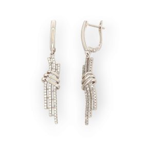 Atália ezüstszínű orvosi fém fülbevaló