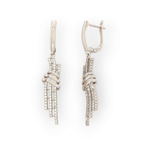 Atália ezüstszínű orvosi fém fülbevaló