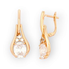 Dézi White aranyszínű orvosi fém fülbevaló