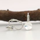 Erina White ezüstszínű orvosi fém fülbevaló Swarovski kristállyal