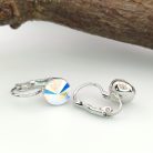 Erina ezüstszínű orvosi fém fülbevaló Swarovski kristállyal