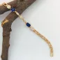 Gizella Blue aranyszínű orvosi fém karkötő