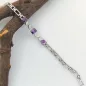 Hedvig Purple ezüstszínű orvosi fém karkötő