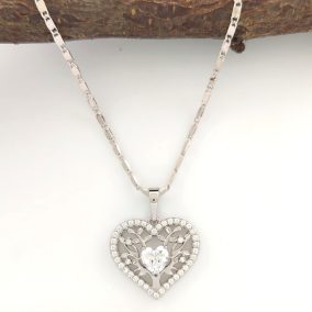 Idus ezüstszínű orvosi fém szív medál