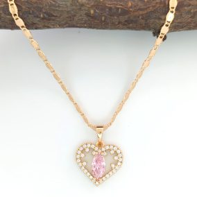 Izolda aranyszínű orvosi fém szív medál