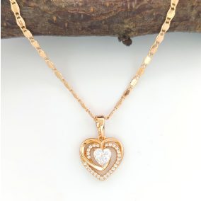 Jázmin aranyszínű orvosi fém szív medál