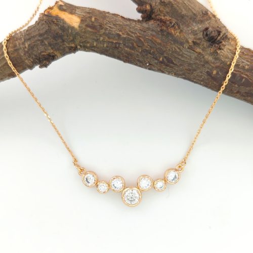 July aranyszínű orvosi fém nyaklánc kristály medállal