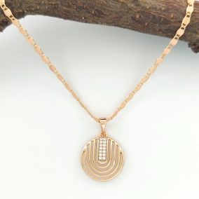   Miry Gold aranyszínű orvosi fém medál fehér kristályokkal