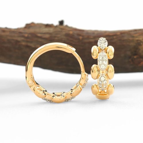 Poletta aranyszínű orvosi fém fülbevaló