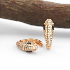   Pénelopé Black aranyszínű orvosi fém kígyó fülbevaló