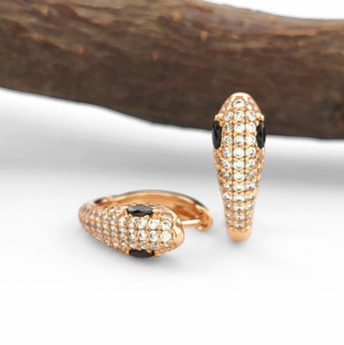 Pénelopé Black aranyszínű orvosi fém kígyó fülbevaló