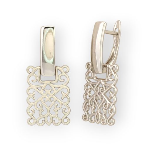 Tóbia ezüstszínű orvosi fém fülbevaló