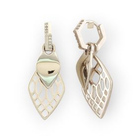 Valéria ezüstszínű orvosi fém fülbevaló