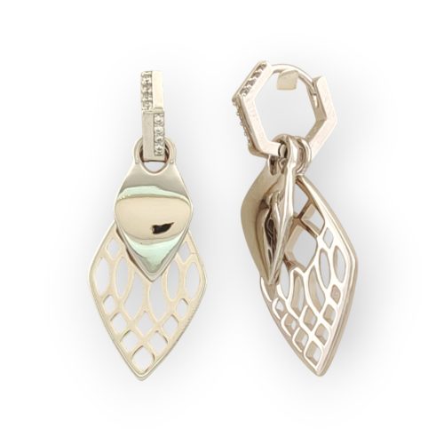 Valéria ezüstszínű orvosi fém fülbevaló