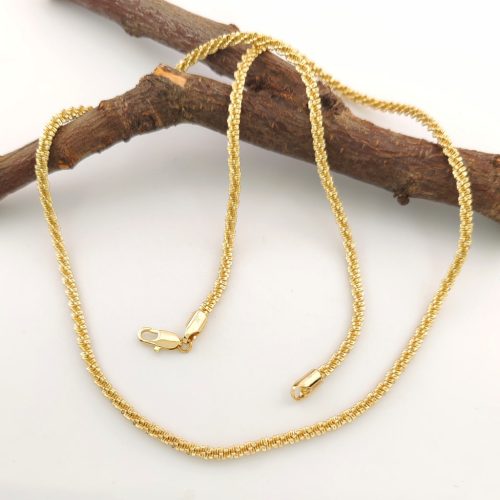 Bertilla aranysárga színű orvosi fém nyaklánc