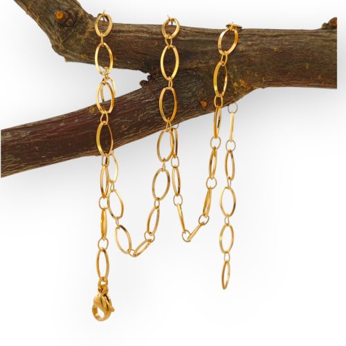 Delia aranyszínű orvosi fém nyaklánc