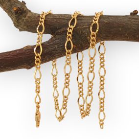 Zsófi aranyszínű orvosi fém hosszított szemes nyaklánc