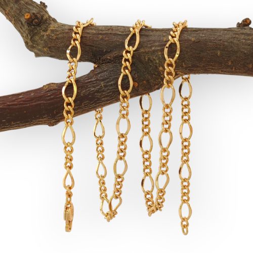 Zsófi aranyszínű orvosi fém hosszított szemes nyaklánc