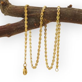 Ágota aranysárga színű nemesacél nyaklánc