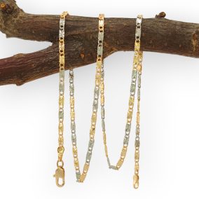 Adry arany-ezüstszínű orvosi fém virág nyaklánc