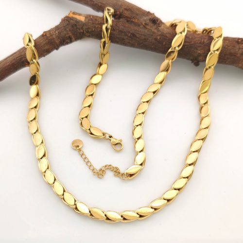 Zinka aranysárga színű nemesacél nyaklánc