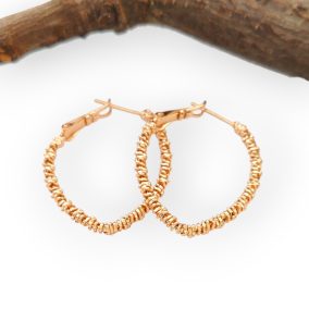 Rienka aranyszínű orvosi fém karika fülbevaló