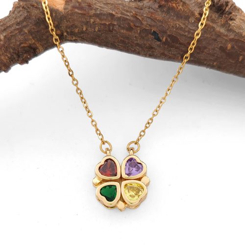 Leszty gold aranyszínű nemesacél nyaklánc kinyitható szív medállal